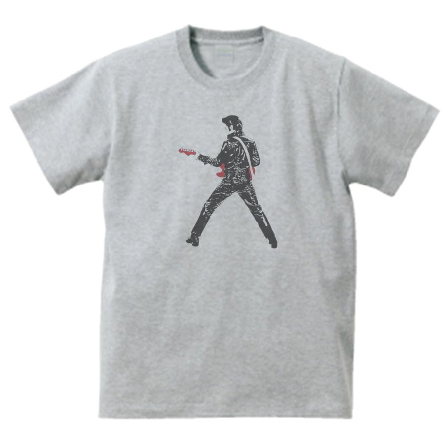 エルビスプレスリー 音楽Tシャツ ロックTシャツ バンドTシャツ グレー