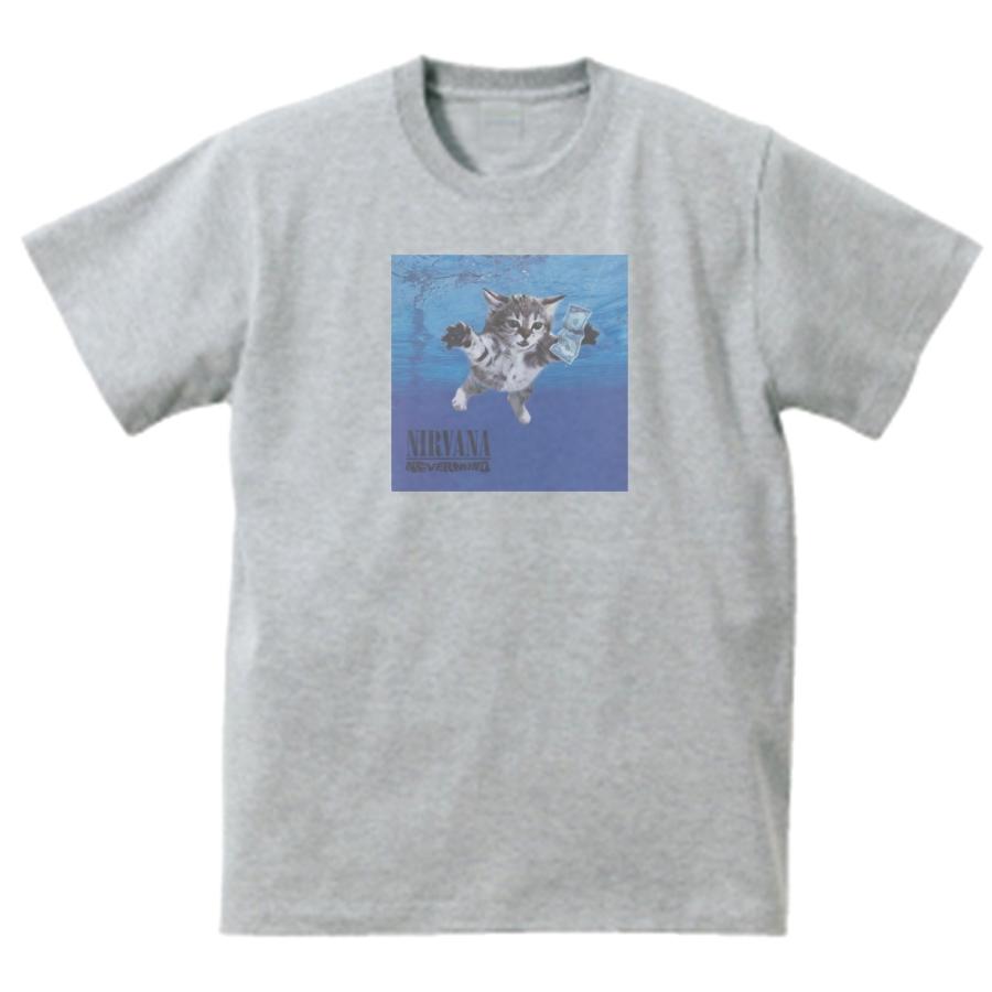 ネコニルヴァーナ nirvana cat 音楽Tシャツ ロックTシャツ バンドT