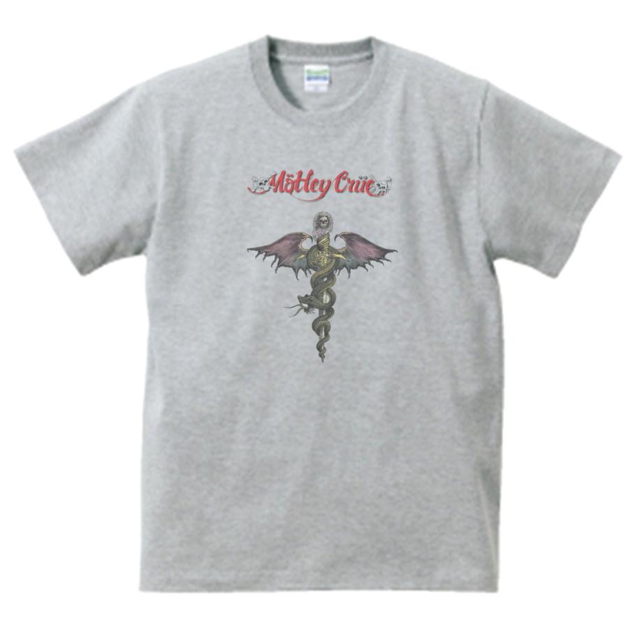 Mötley Crüe（モトリー・クルー） プリント Tシャツ グレー ロックT MOTLEY CRUE 音楽Tシャツ ロックTシャツ バンドTシャツ グレー