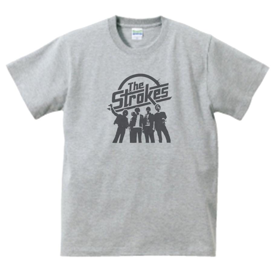 THE STROKES 音楽Tシャツ ロックTシャツ バンドTシャツ グレー