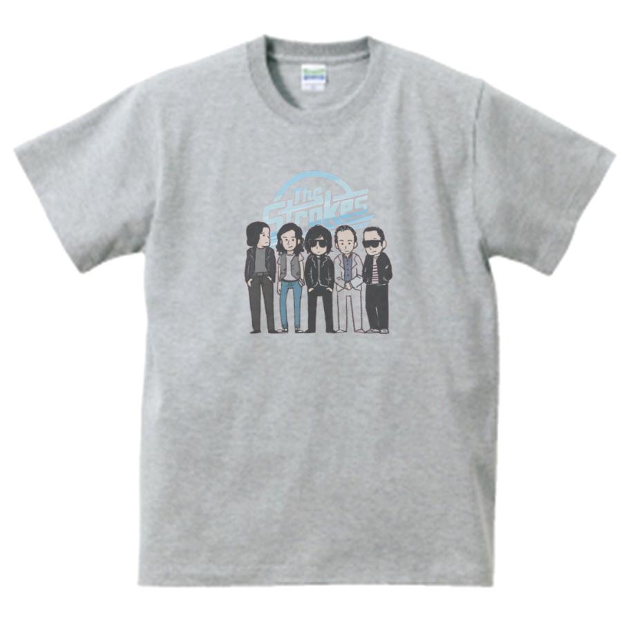 The Strokes 音楽Tシャツ ロックTシャツ バンドTシャツ グレー
