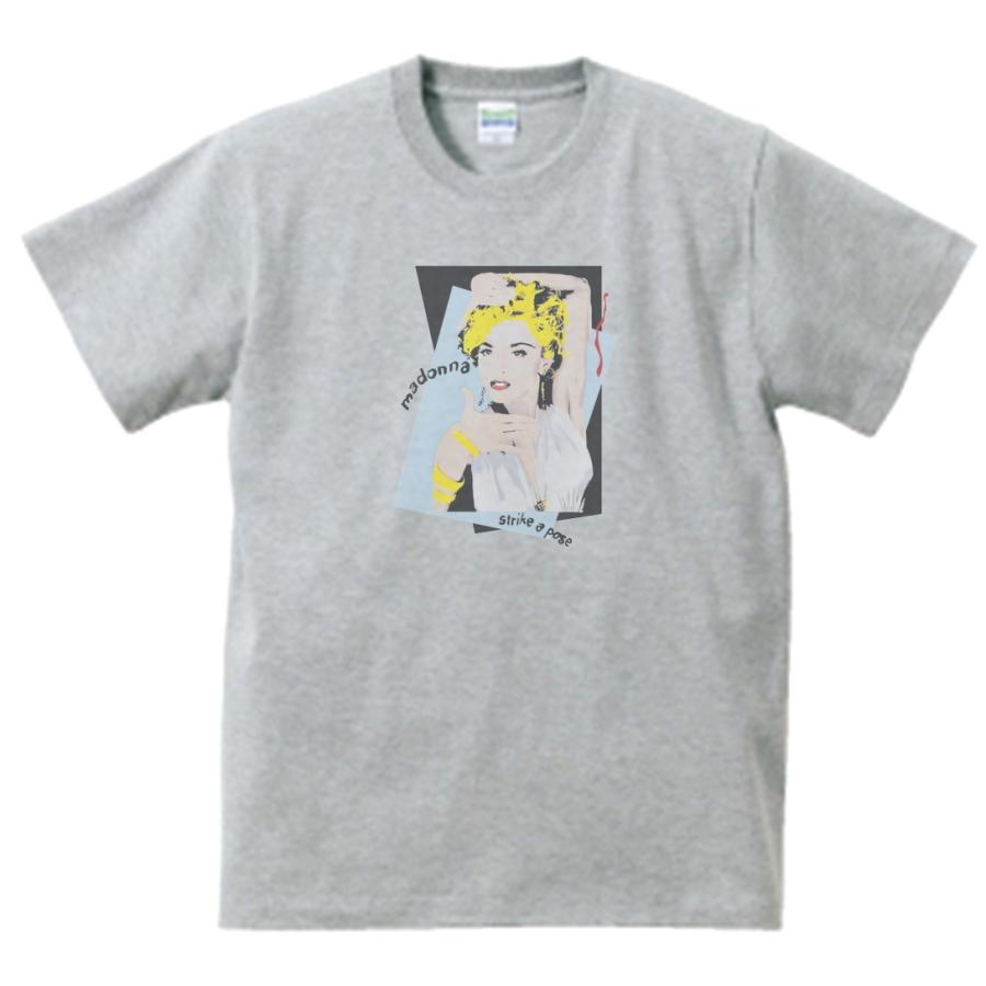 マドンナ 音楽Tシャツ ロックTシャツ バンドTシャツ グレー : うえきた