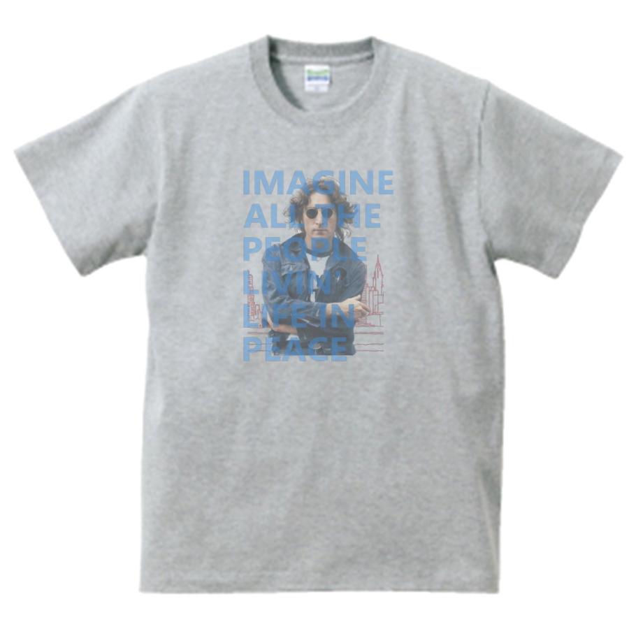 ジョン・レノン IMAGINE Tシャツ グレー