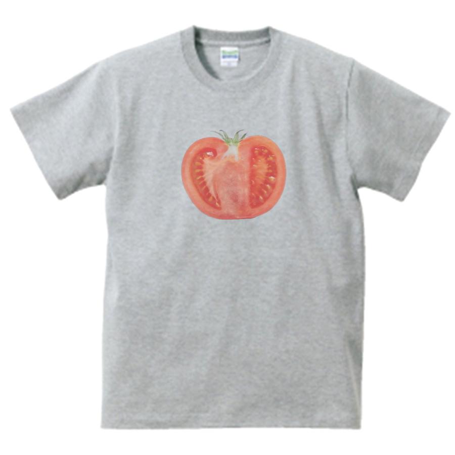 トマト 食べ物 飲み物 野菜 Tシャツ グレー G Tbe119 うえきたや 通販 Yahoo ショッピング