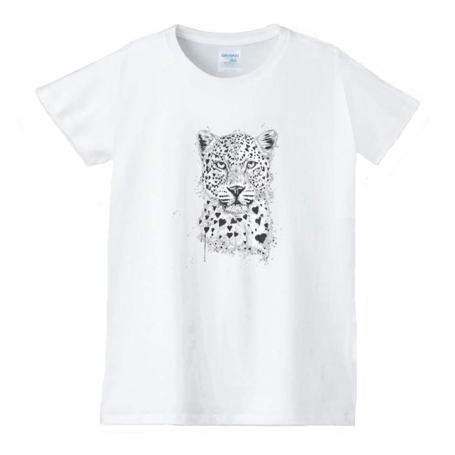 ヒョウ 豹 動物生き物 Tシャツ 白 レディース 女性用 Jd134 Jd134 うえきたや 通販 Yahoo ショッピング