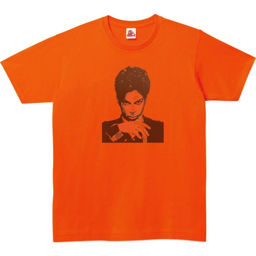 プリンス 音楽Tシャツ ロックTシャツ バンドTシャツ オレンジ : うえき