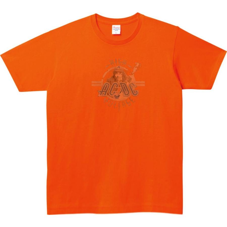 AC/DC 音楽Tシャツ ロックTシャツ バンドTシャツ オレンジ : うえきた
