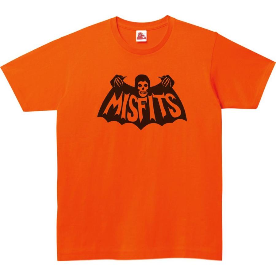 MISFITS 音楽Tシャツ ロックTシャツ バンドTシャツ オレンジ : m 