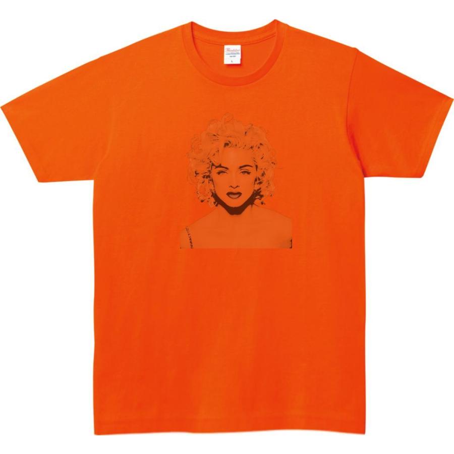 マドンナ 音楽Tシャツ ロックTシャツ バンドTシャツ オレンジ : うえき