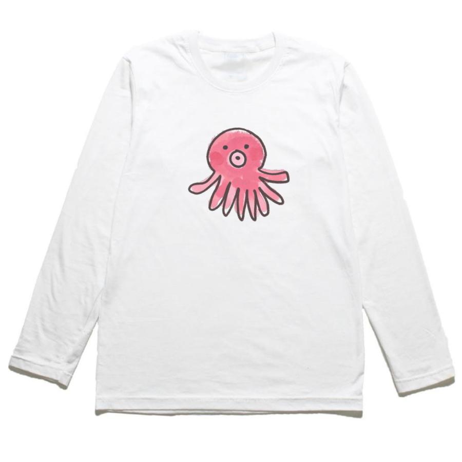タコ おもしろデザイン 長袖Tシャツ ロングスリーブ : うえきたや