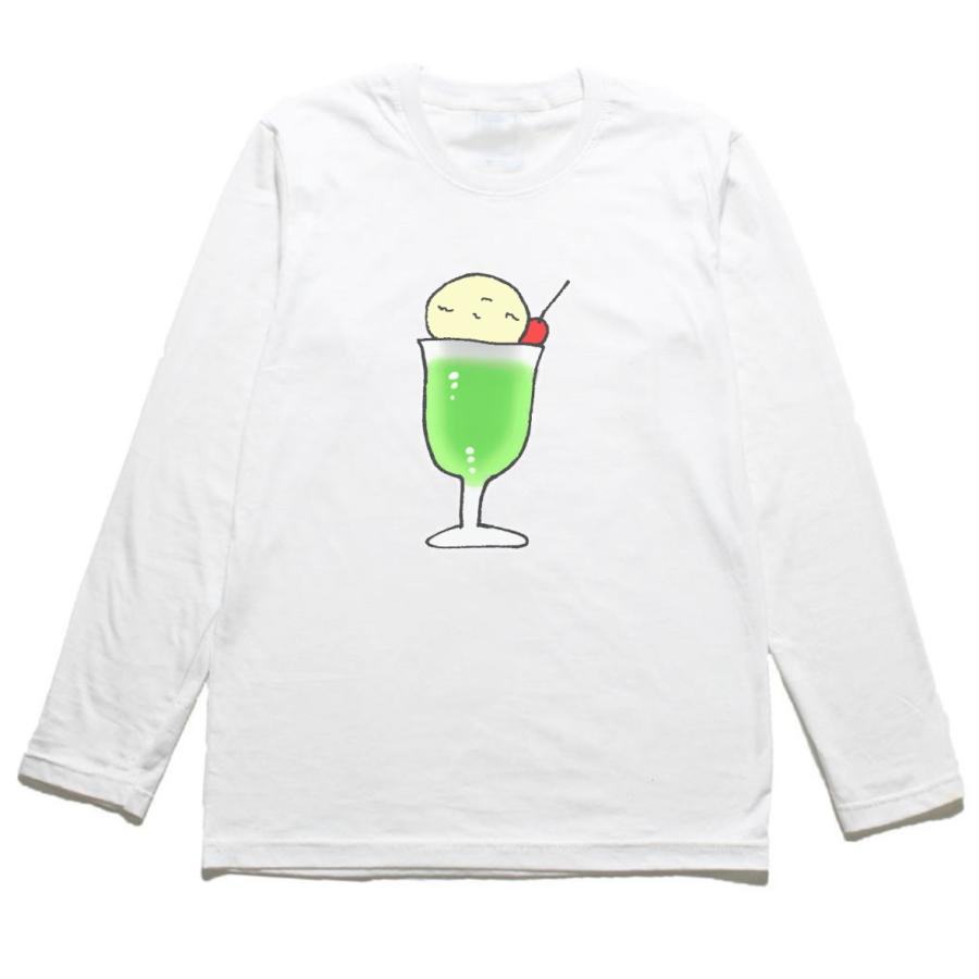 クリームソーダ おもしろデザイン 長袖Tシャツ ロングスリーブ