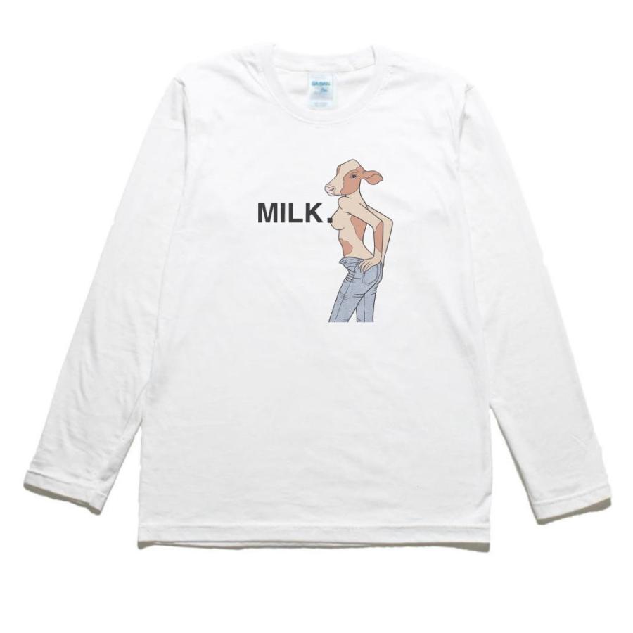 MILK 10th Anniversary ロングスリーブTシャツ MILK. おもしろ・バカ 長袖Tシャツ ロングスリーブ : うえきたや