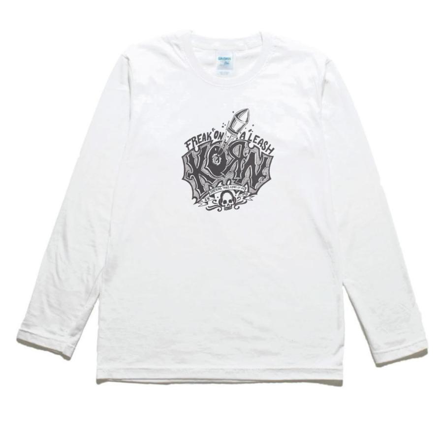 KORN 音楽Tシャツ ロックTシャツ バンドTシャツ 長袖Tシャツ ロング 