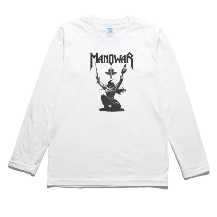 MANOWAR 音楽Tシャツ ロックTシャツ バンドTシャツ 長袖Tシャツ ロング 