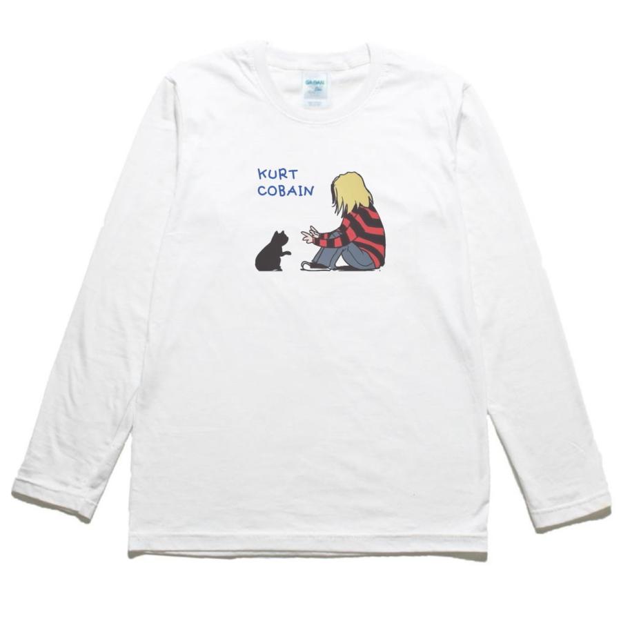 カートコバーン 音楽Tシャツ ロックTシャツ バンドTシャツ 長袖Tシャツ 