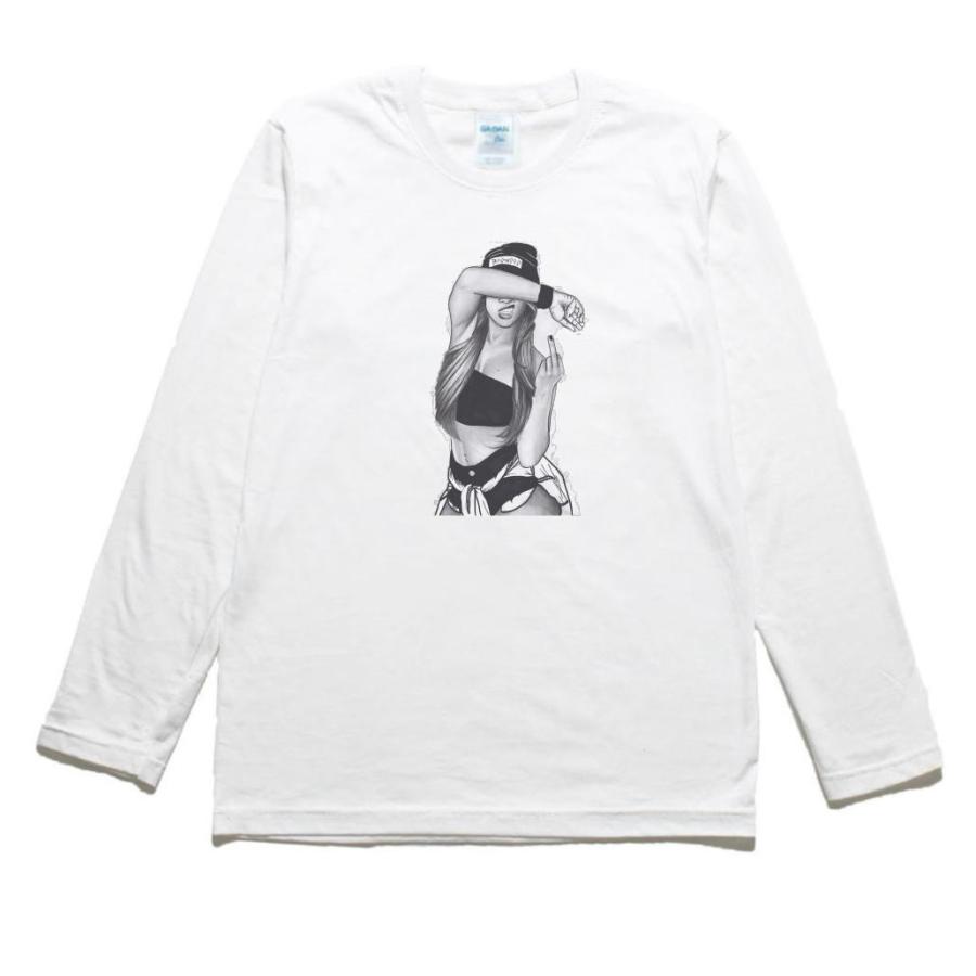 ファックガール デザイン・アート 長袖Tシャツ ロングスリーブ 