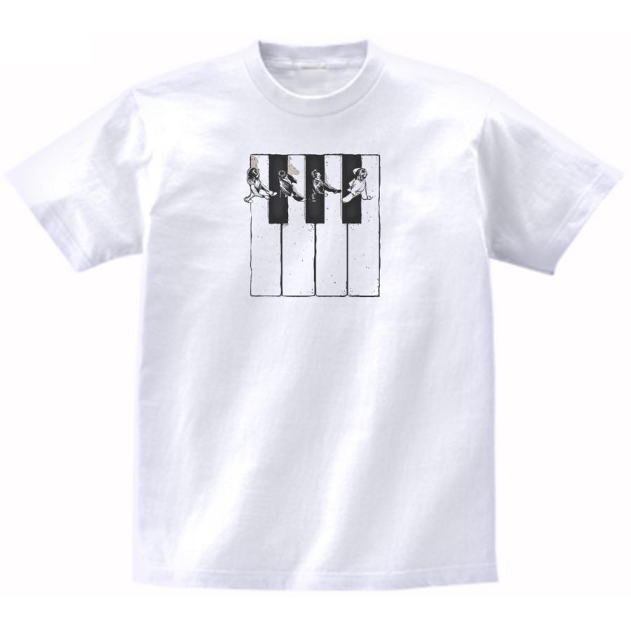 ビートルズ アビーロードピアノ 音楽Tシャツ ロックTシャツ バンドT 