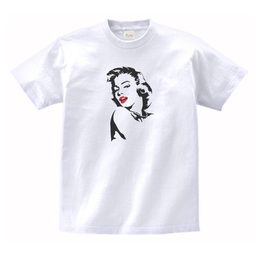 マリリンモンロー リップ赤 音楽Tシャツ ロックTシャツ バンドTシャツ 