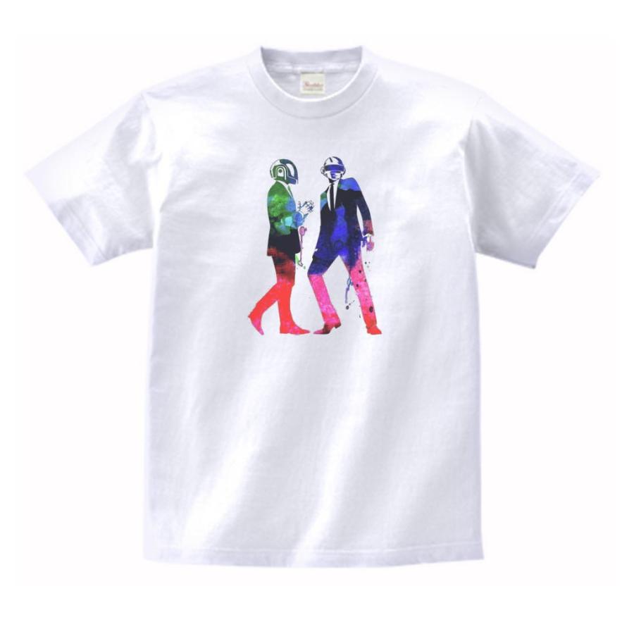 DAFT PUNK ペイント風 音楽Tシャツ ロックTシャツ バンドTシャツ