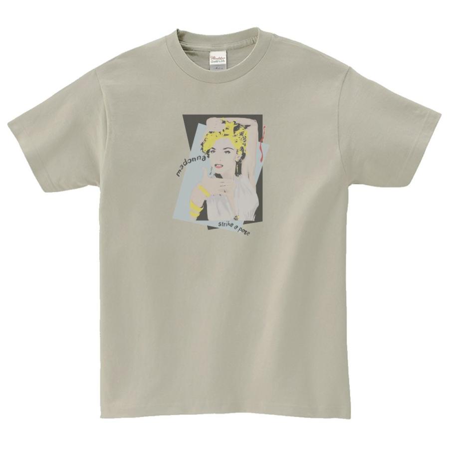 マドンナ 音楽Tシャツ ロックTシャツ バンドTシャツ シルバーグレー