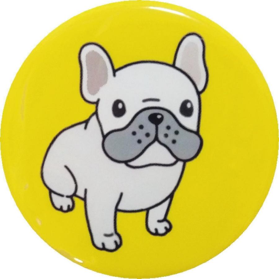 フレンチブルドッグ 動物 生き物 缶バッジ （安全ピンタイプ直径38mm