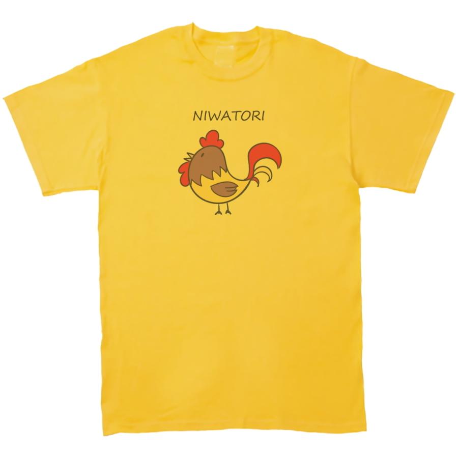 おもしろデザイン ニワトリ Tシャツ イエロー : うえきたや - 通販