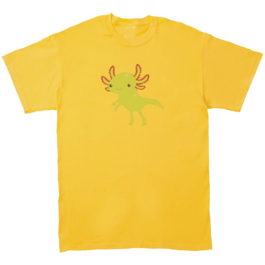 ウーパールーパー おもしろデザイン Tシャツ イエロー : うえきたや