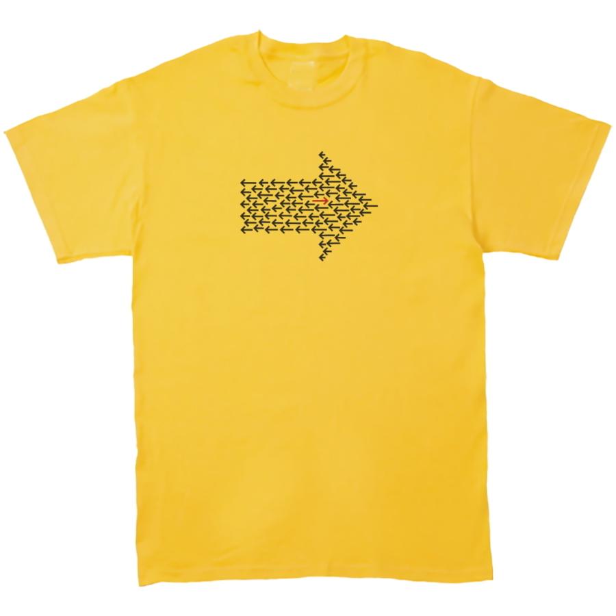 矢印 おもしろデザイン Tシャツ イエロー : うえきたや - 通販 - Yahoo