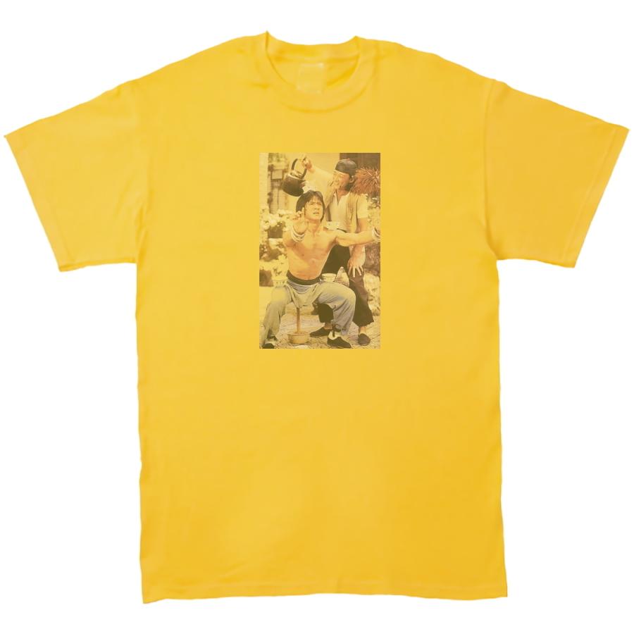 ジャッキーチェン 音楽Tシャツ ロックTシャツ バンドTシャツ イエロー