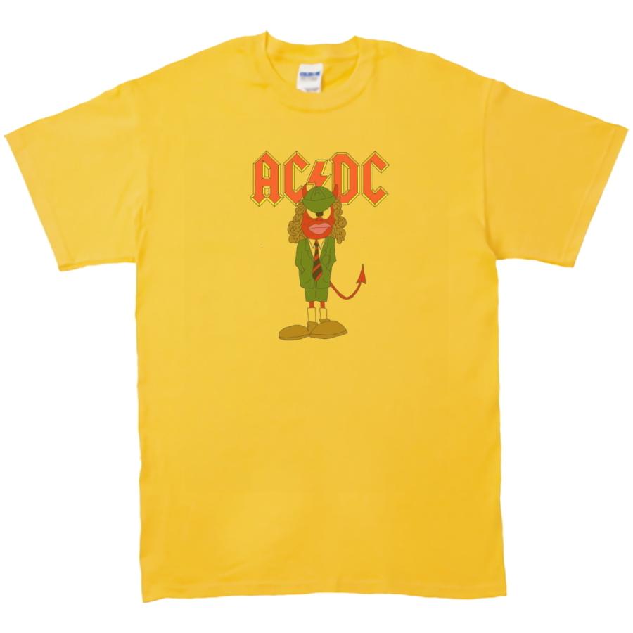 AC/DC 音楽Tシャツ ロックTシャツ バンドTシャツ イエロー : うえきた