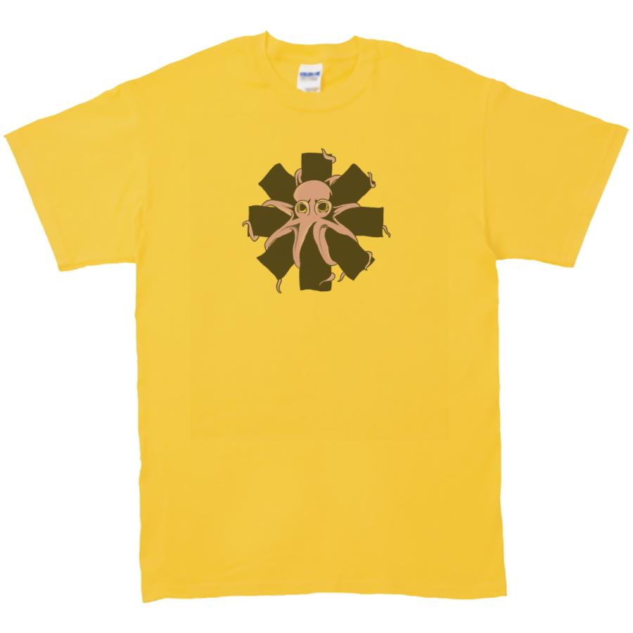 レッチリ 音楽Tシャツ ロックTシャツ バンドTシャツ イエロー : うえき