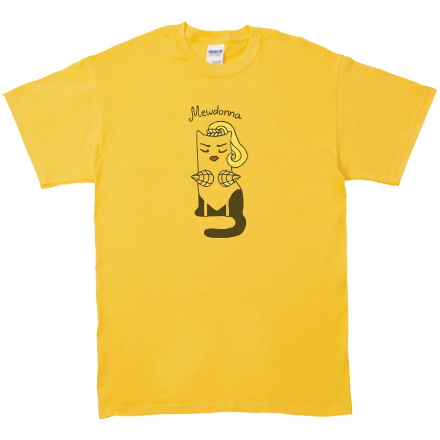 マドンナ ネコ化 音楽Tシャツ ロックTシャツ バンドTシャツ イエロー