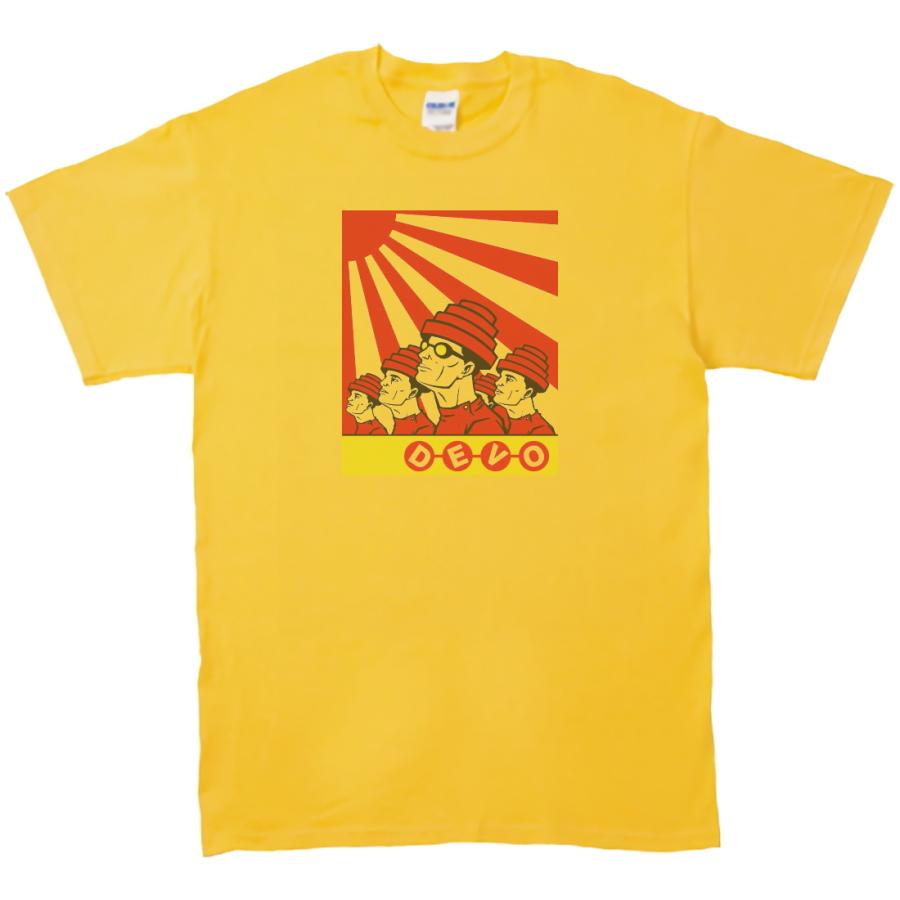 DEVO 音楽Tシャツ ロックTシャツ バンドTシャツ イエロー : うえきたや 