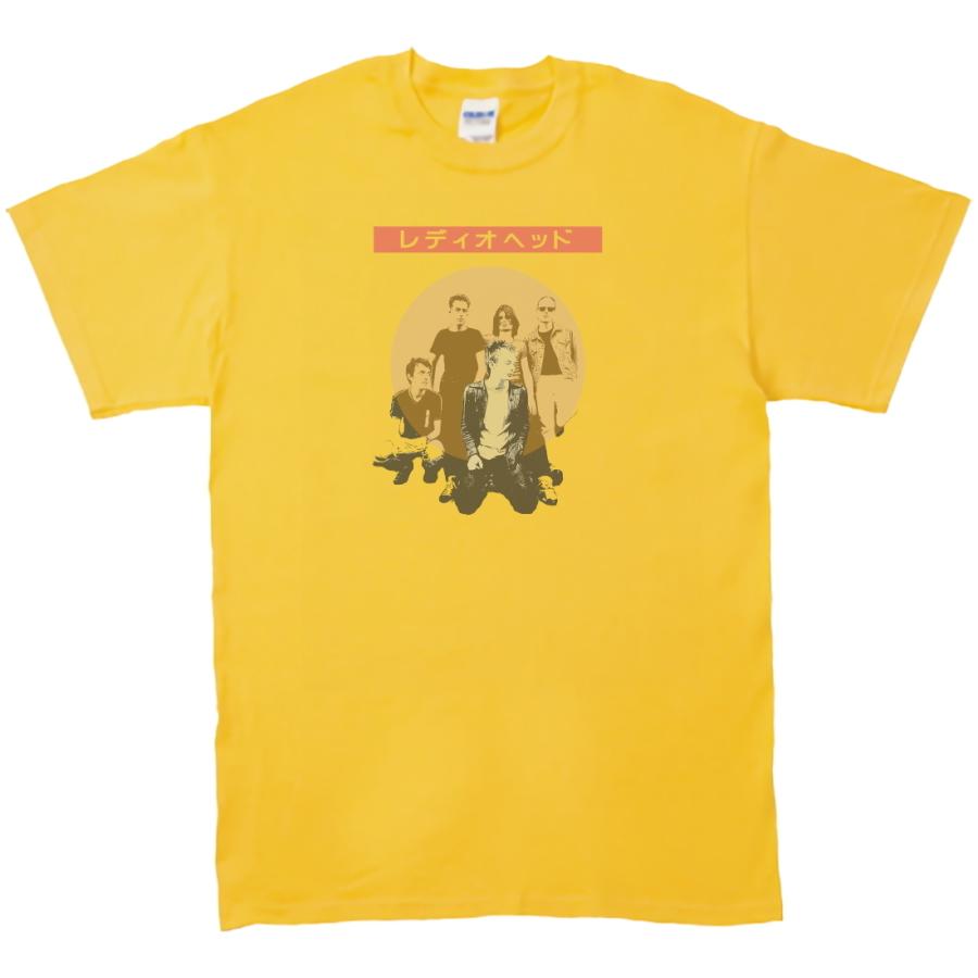 レディオヘッド 音楽Tシャツ ロックTシャツ バンドTシャツ イエロー