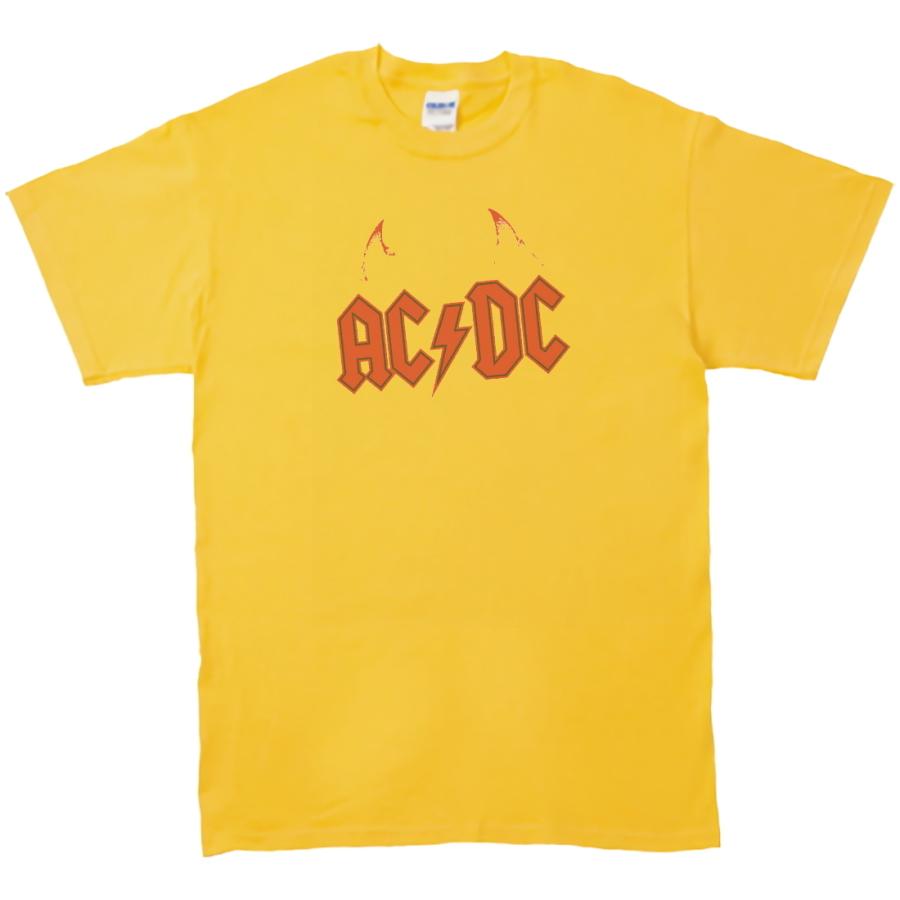音楽Tシャツ ロックTシャツ バンドTシャツ AC/DC イエロー : うえきた