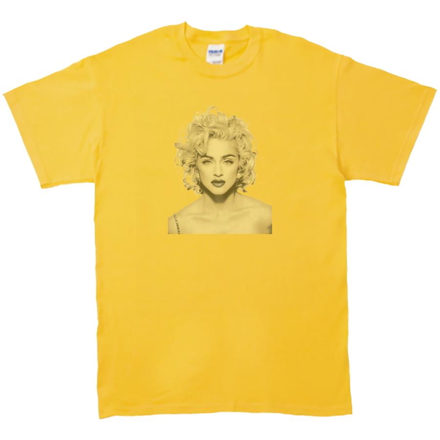 マドンナ 音楽Tシャツ ロックTシャツ バンドTシャツ イエロー : うえき