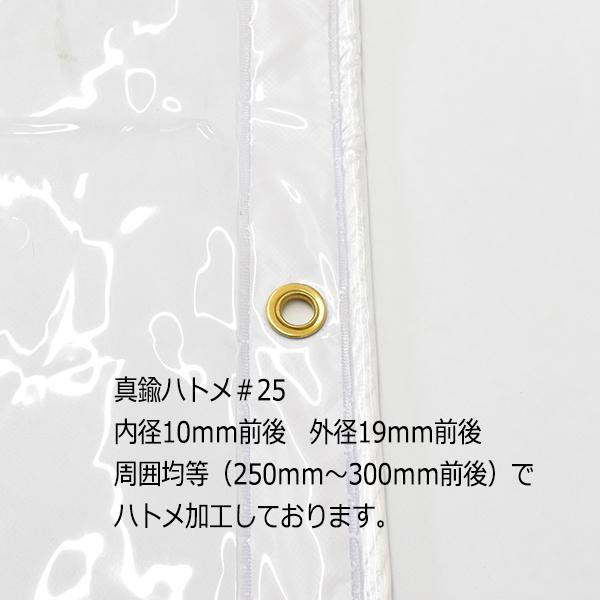 防炎 ビニールカーテン 透明 0.5mm厚x幅175-260cmx高さ50-100cm : 501