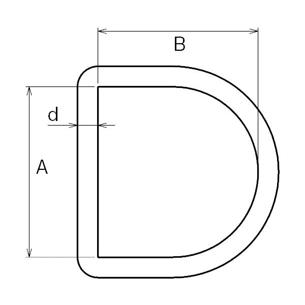 D型リング Dリング 6x45 ステンレス SUS304 浅野金属工業｜uemura-sheet｜02