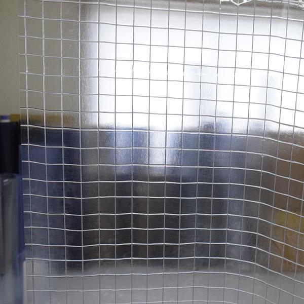 ビニールシート ビニールカーテン 透明 糸入り 0.3mm厚x2050mm幅 防炎