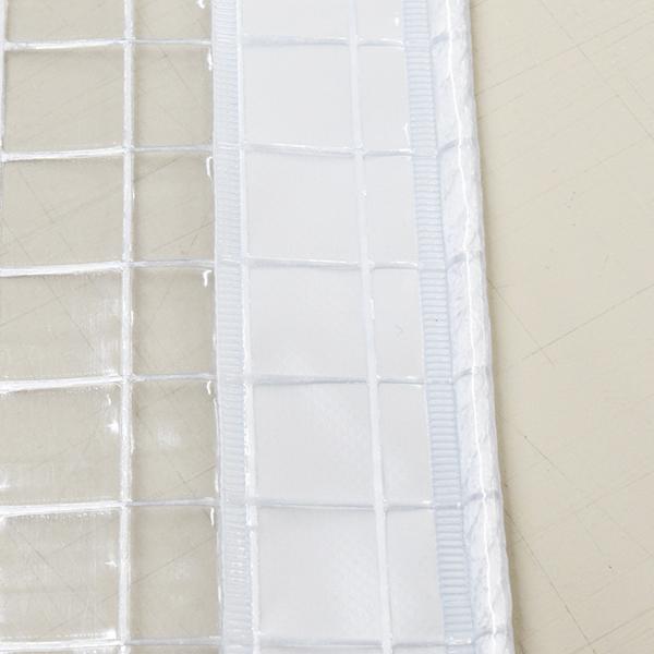 ビニールカーテン 厚手 糸入り透明 0.5mm厚x幅95-190cmx高さ280-300cm