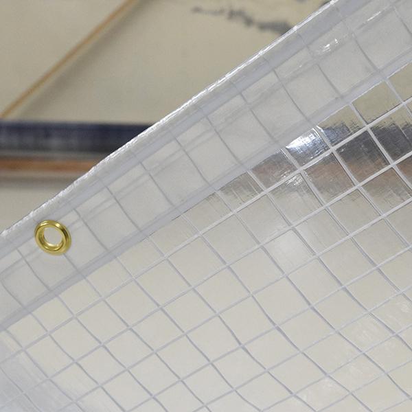 ビニールカーテン 厚手 糸入り透明 0.5mm厚x幅95-190cmx高さ280-300cm