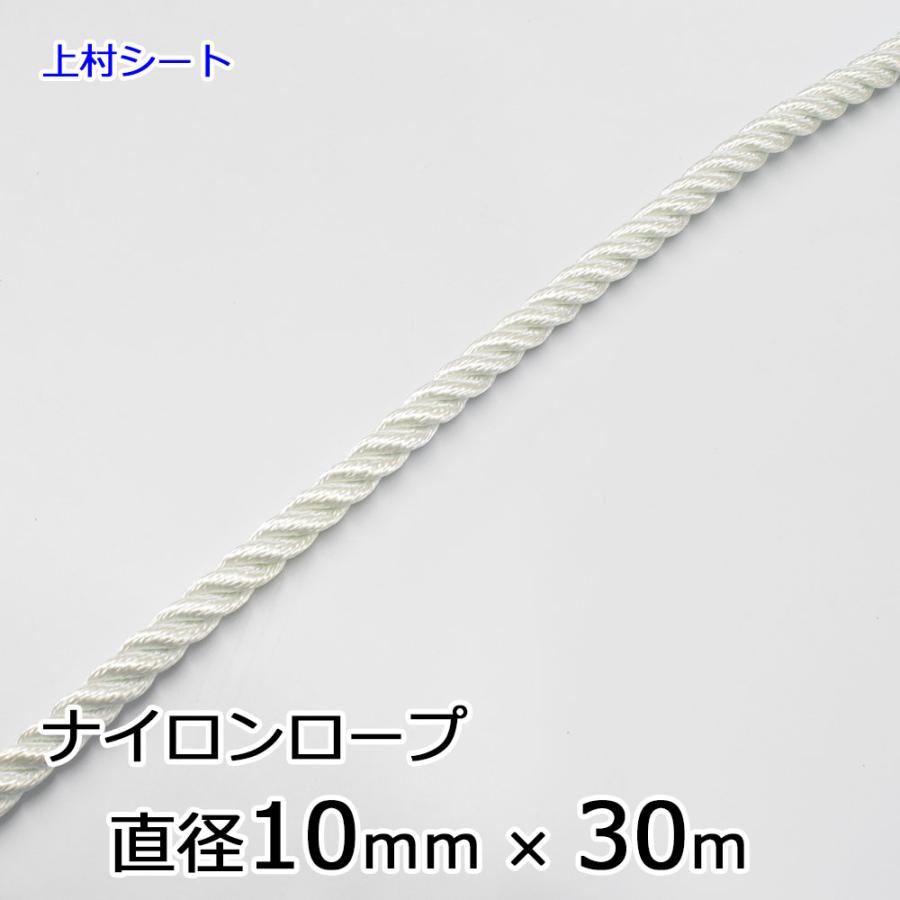 ナイロンロープ 直径 10mm×長さ30m : 上村シート ヤフー店 - 通販