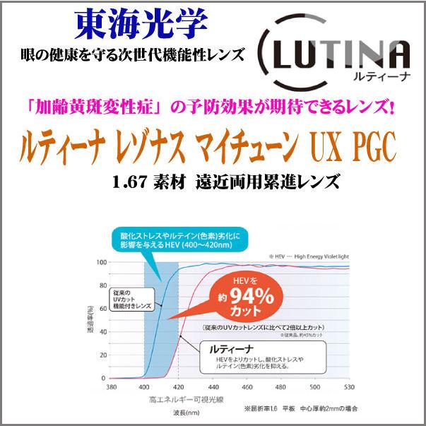 ルティーナ レゾナスマイチューン UX PGC 遠近両用167素材