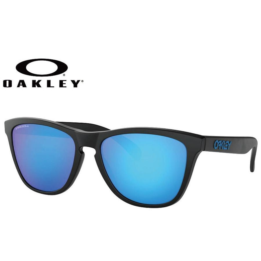 オークリー OAKLEY FROGSKINS(A) マットブラック/プリズムサファイヤ OO9245-6154　54mm サングラス｜uemuramegane