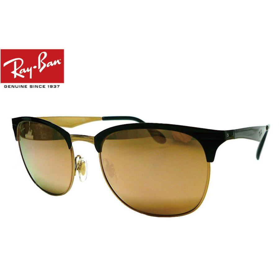 公式サイト Ray-Ban RB3538 187/2Y 53mm ブラックオンゴールド/ライトブラウンピンクミラー レギュラーフィット（ノーズパッド調節可能） サングラス