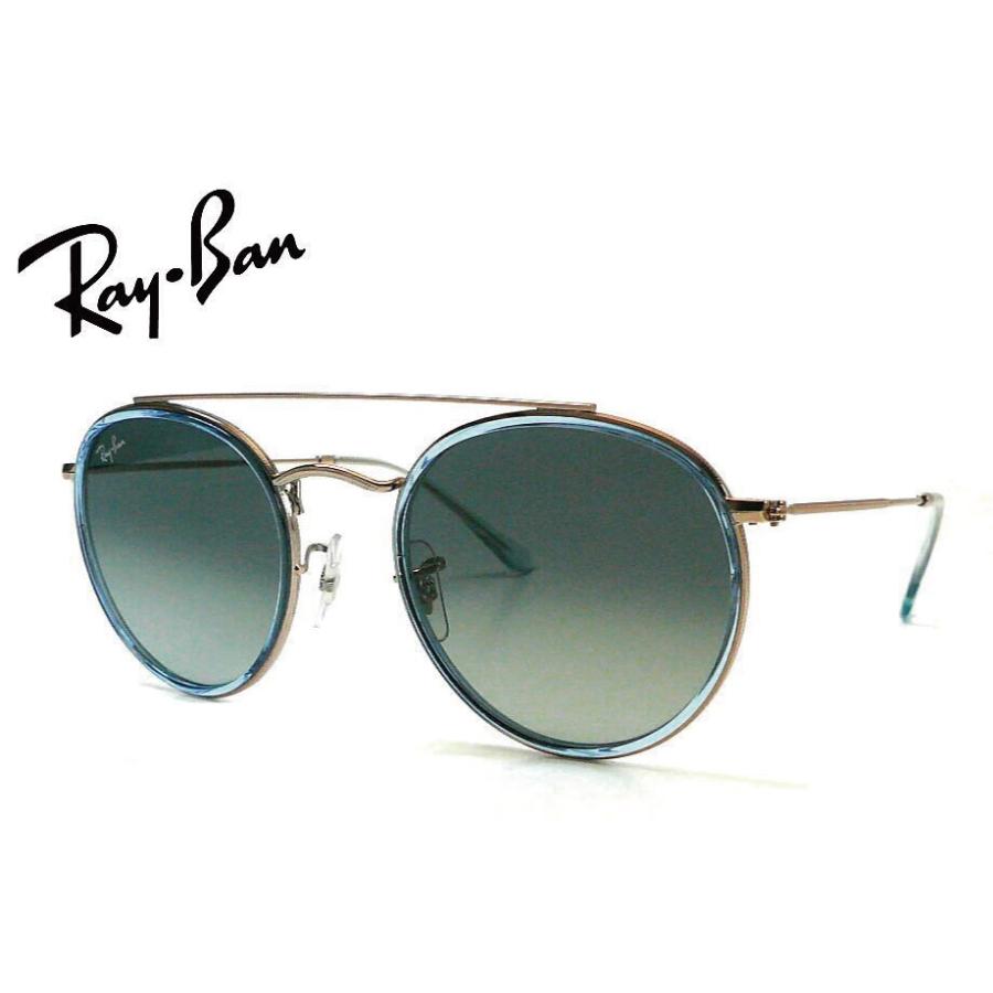 ✨美品✨Ray-Ban ダブルブリッジ ブルーグラディエントミラー Ray-Ban（レイバン） ROUND DOUBLE BRIDGE ライトブルー/グレー