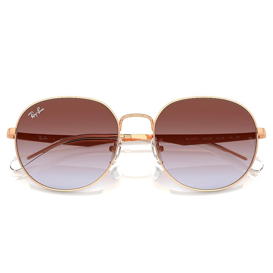Ray Ban レイバン RB3727D ラウンドサングラス　ローズゴールド RB3727D Sunglasses in Rose Gold and Light Blue & Violet - RB3727D