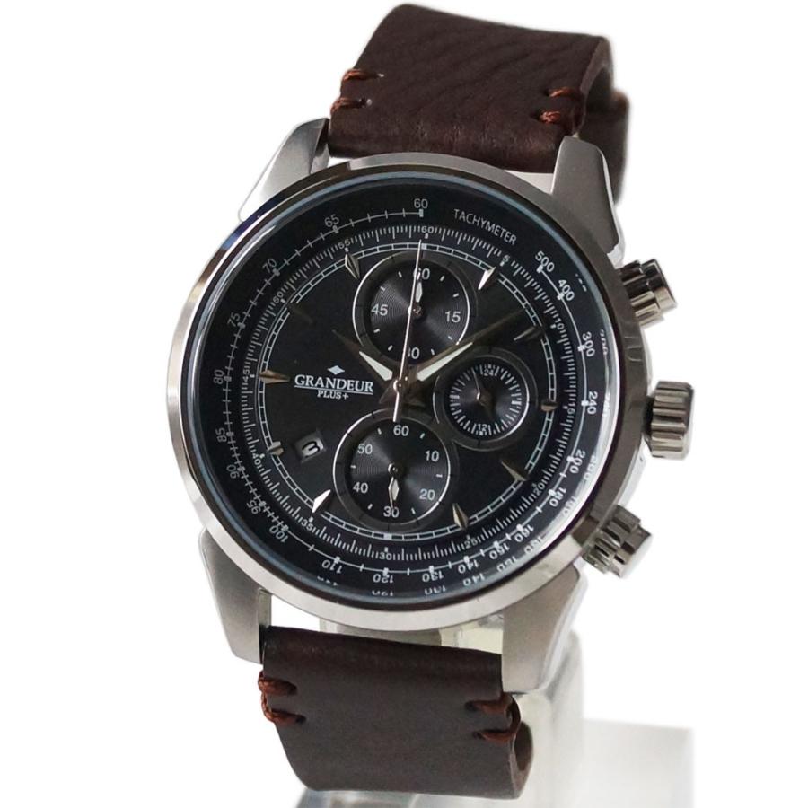 GRANDEUR PLUS+ （グランドールプラス）クロノグラフ メンズ腕時計
