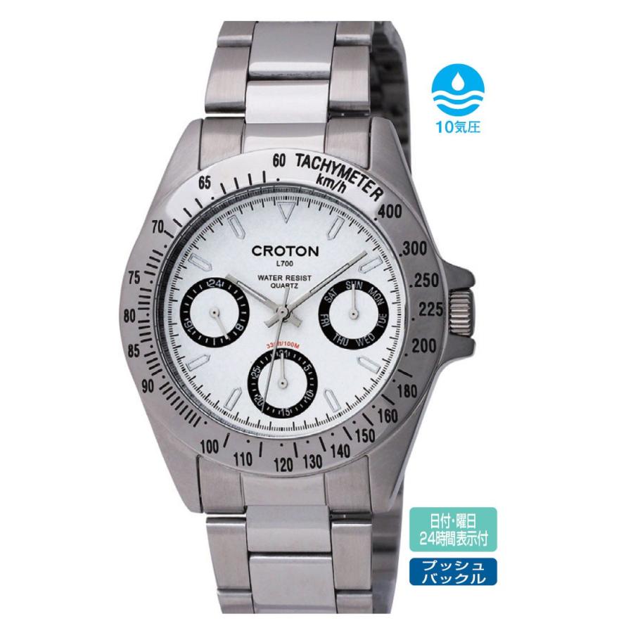 CROTON（クロトン）L-700シリーズ 10気圧防水クロノグラフ メンズ