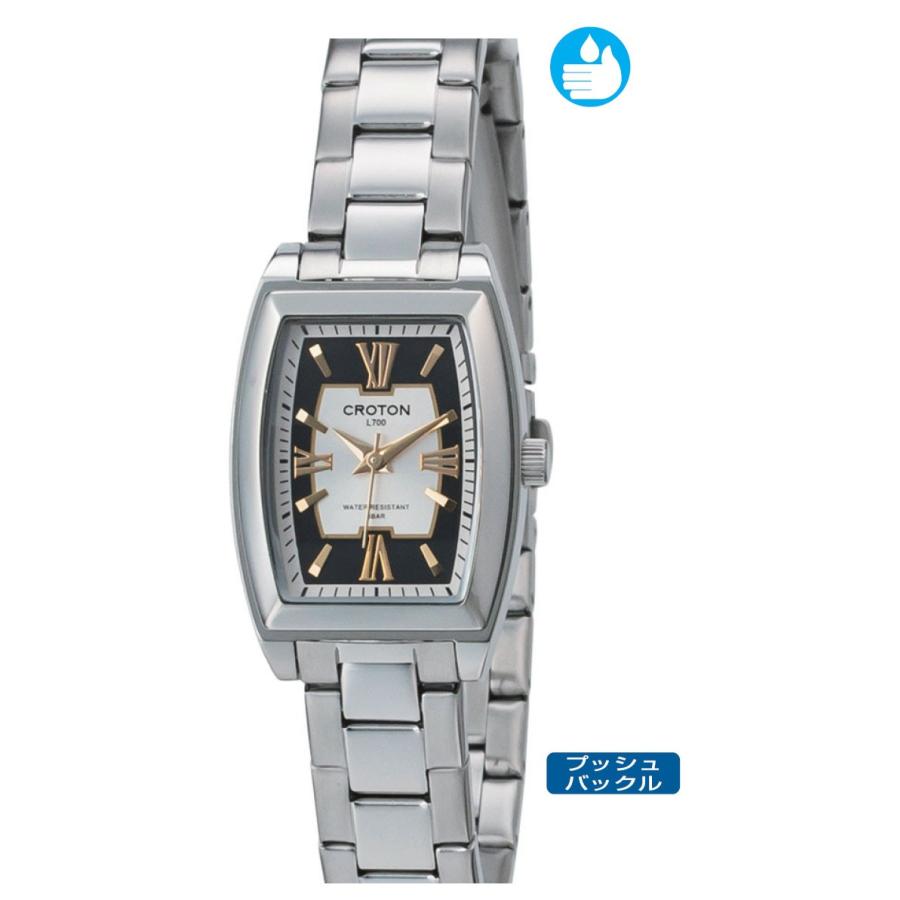 CROTON（クロトン）L-700シリーズ　トノー3針クォーツ　レディース腕時計　RT-704L-04